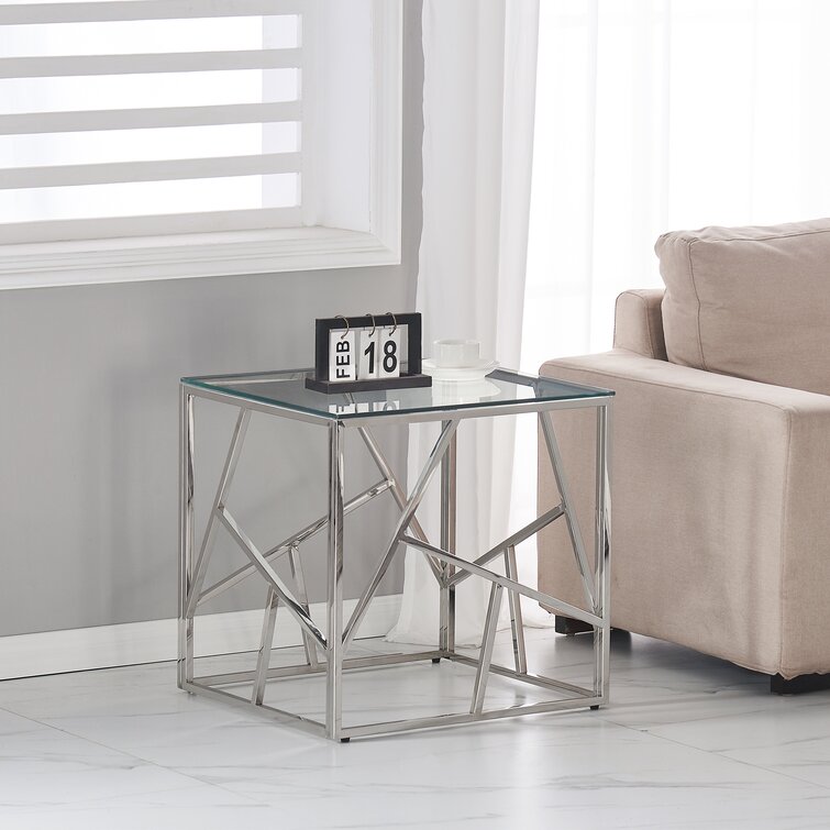 Wayfair glass side deals table